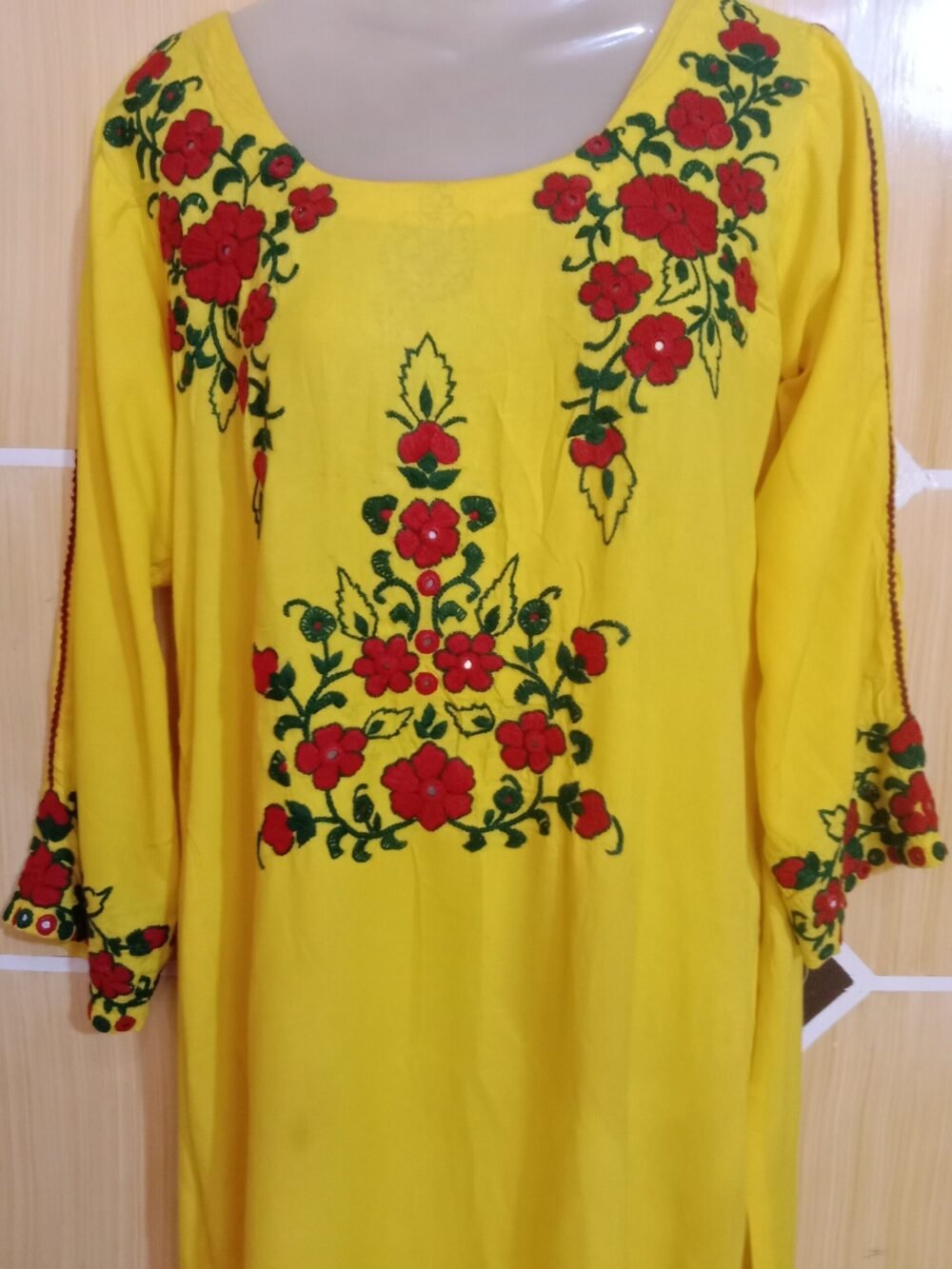 7 Best Reasons to Wear a Solid Chikankari Long Kurta Yellow - Image 2