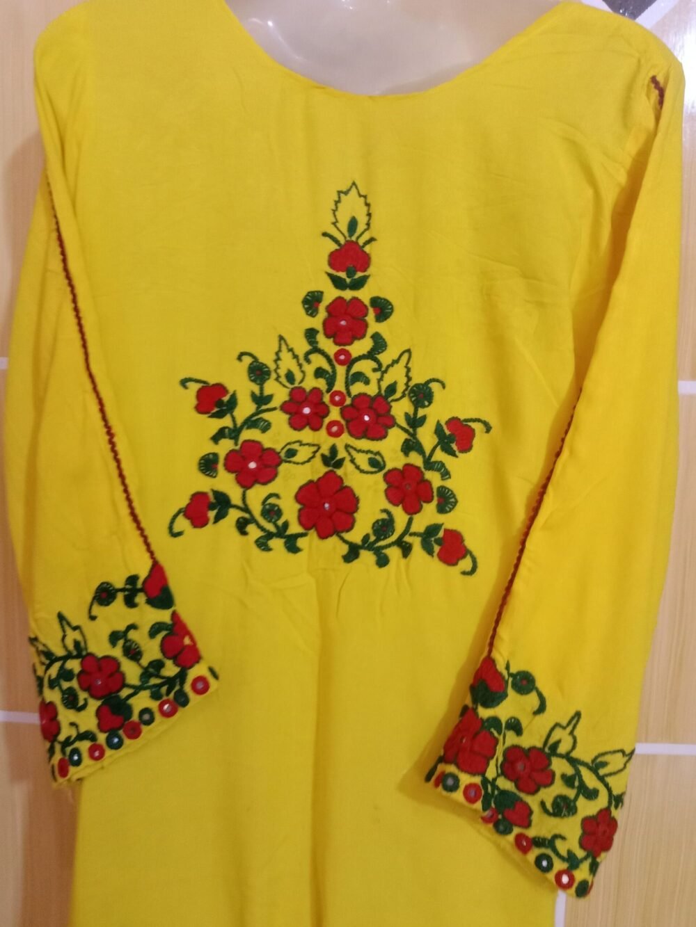7 Best Reasons to Wear a Solid Chikankari Long Kurta Yellow - Image 5
