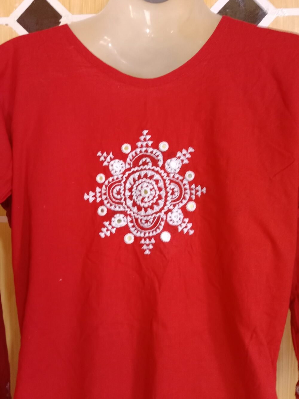Red Guddi Chikankari Kurta – Unveiling 5 Stunning Reasons to Wear This Masterpiece - Image 4