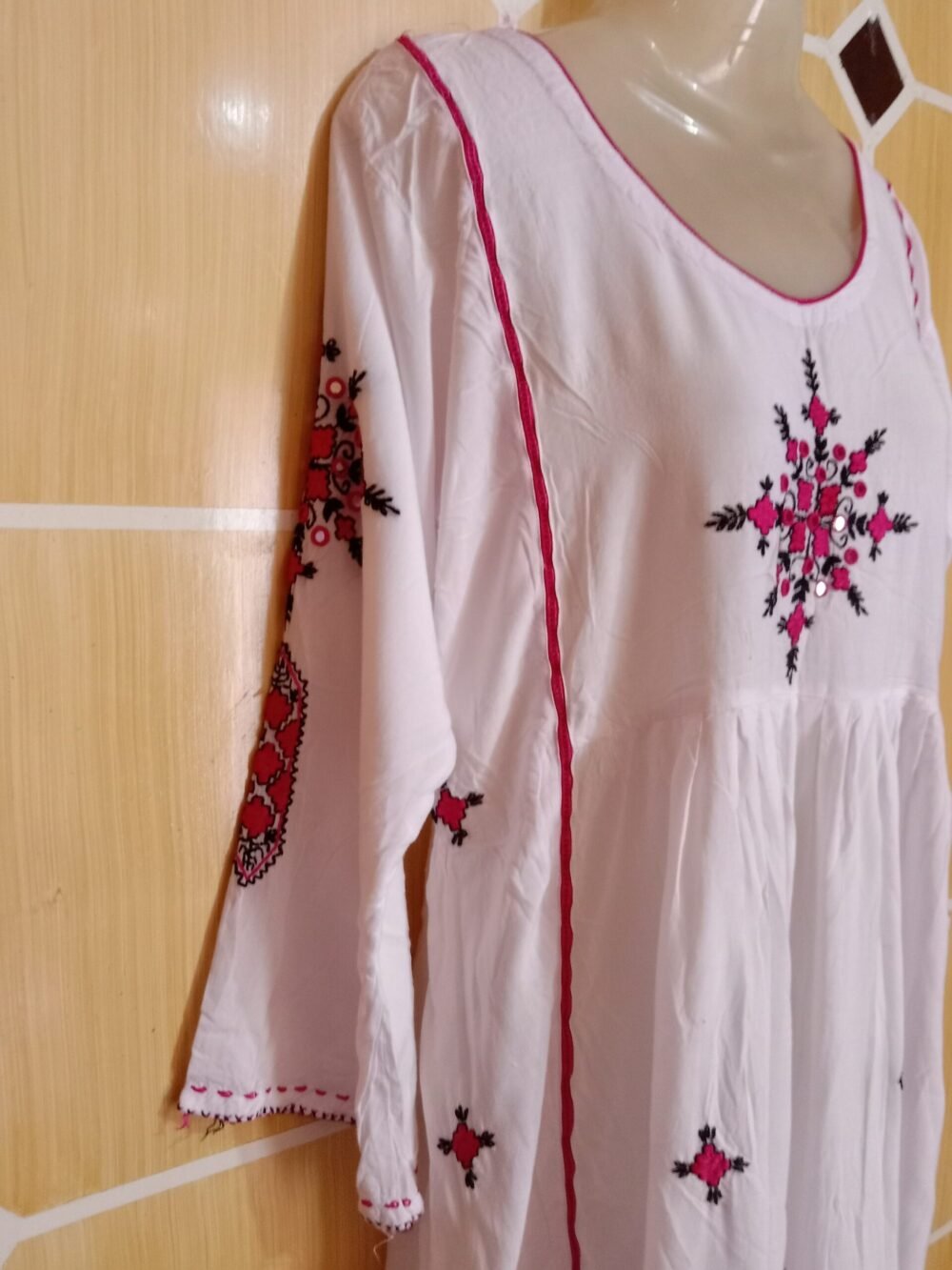 7 Reasons to Add a Sindhi Chikankari Chunat Long Frock White to Your Wardrobe - Image 3