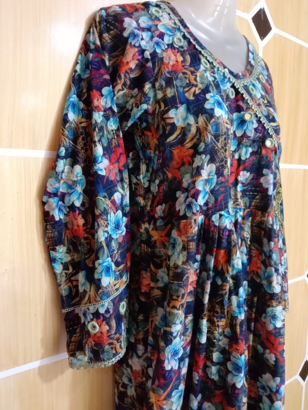 5 Irresistible Reasons to Own a Printed Mirror Chikankari Angrakha Frock - Image 5