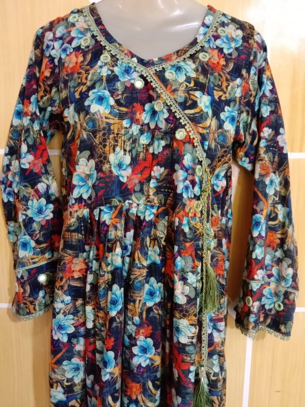 5 Irresistible Reasons to Own a Printed Mirror Chikankari Angrakha Frock - Image 3