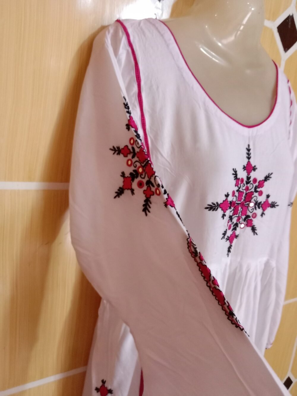 7 Reasons to Add a Sindhi Chikankari Chunat Long Frock White to Your Wardrobe - Image 2