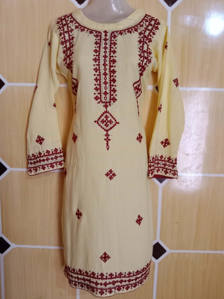 sindhi chikankari suit off white